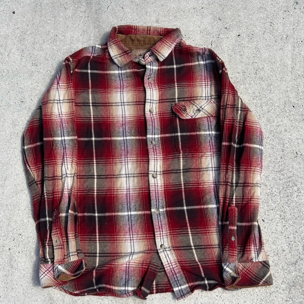 Legendary Whitetails Red and Black Plaid Button Down Shirt